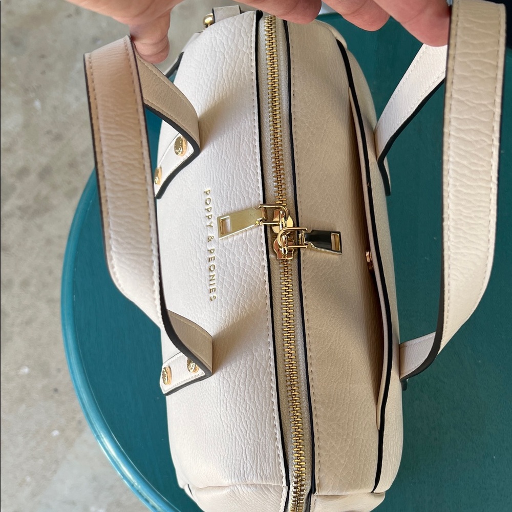 Poppy & Peonies Out and About Satchel in Cream - Picture 4 of 6